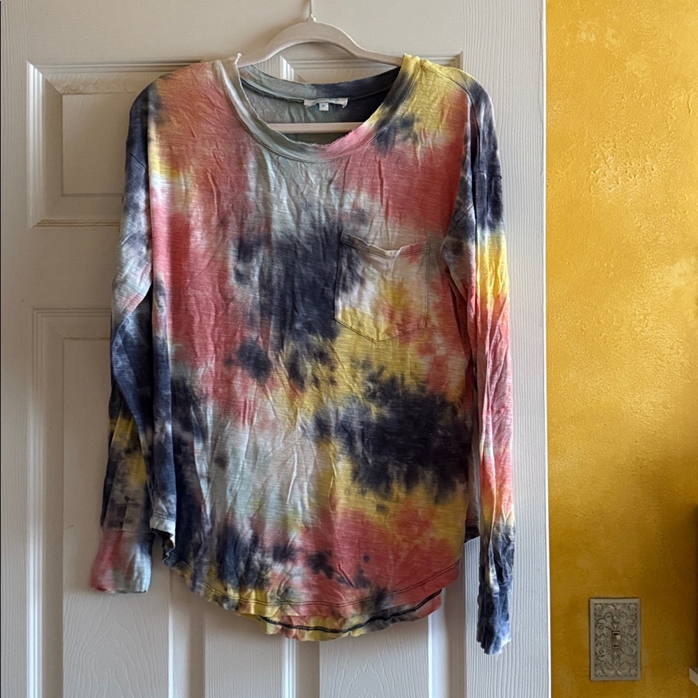 Grace & Lace Multicolor Tie-Dye Top